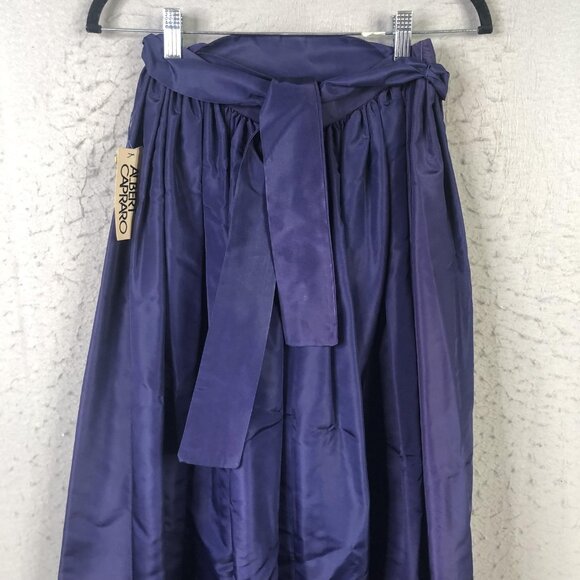 VINTAGE Albert Capraro Skirt Womens 10 Purple Maxi Belted Evening Formal 70s - Picture 14 of 16